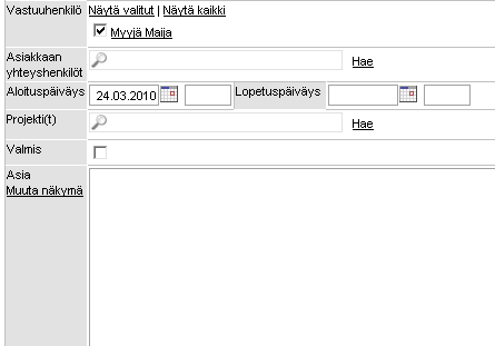 Helppo ja nopea asiakashaku OfferOne CRM -ratkaisussa